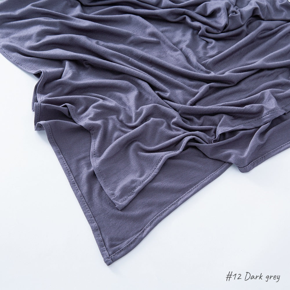 Malaysia Pure Color Modal Curling Mercerized Cotton Scarf