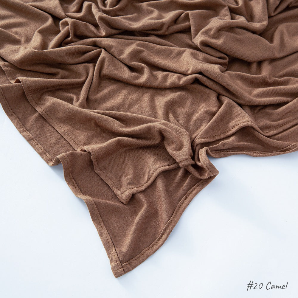 Malaysia Pure Color Modal Curling Mercerized Cotton Scarf