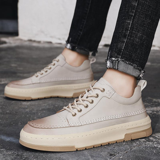 First Layer Cowhide Comfortable Fashion Men's Casual Shoes Sneaker