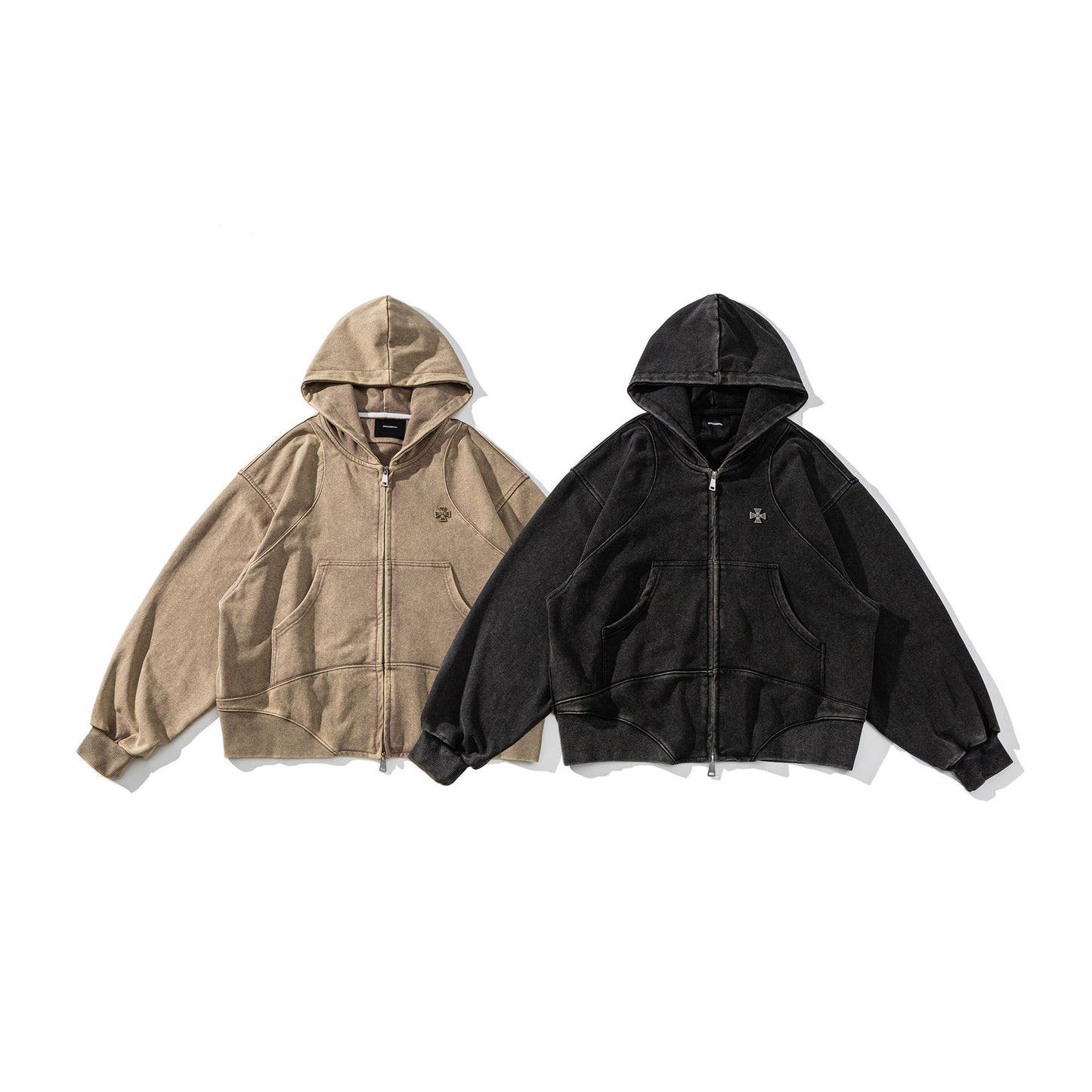 High Street Deconstructed Washed Hooded Sweater
