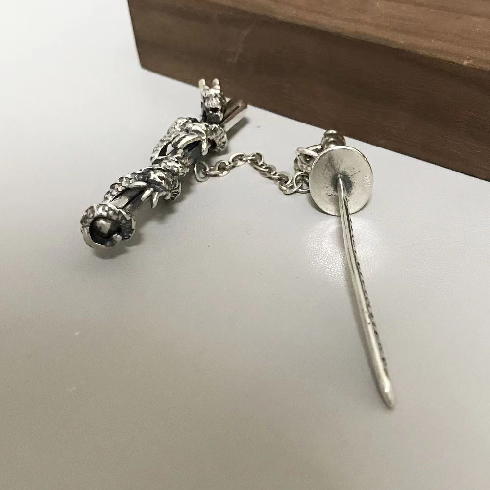 Pendant Sterling Silver Punk Hip Hop Cool Retro Creative Sword Ornaments