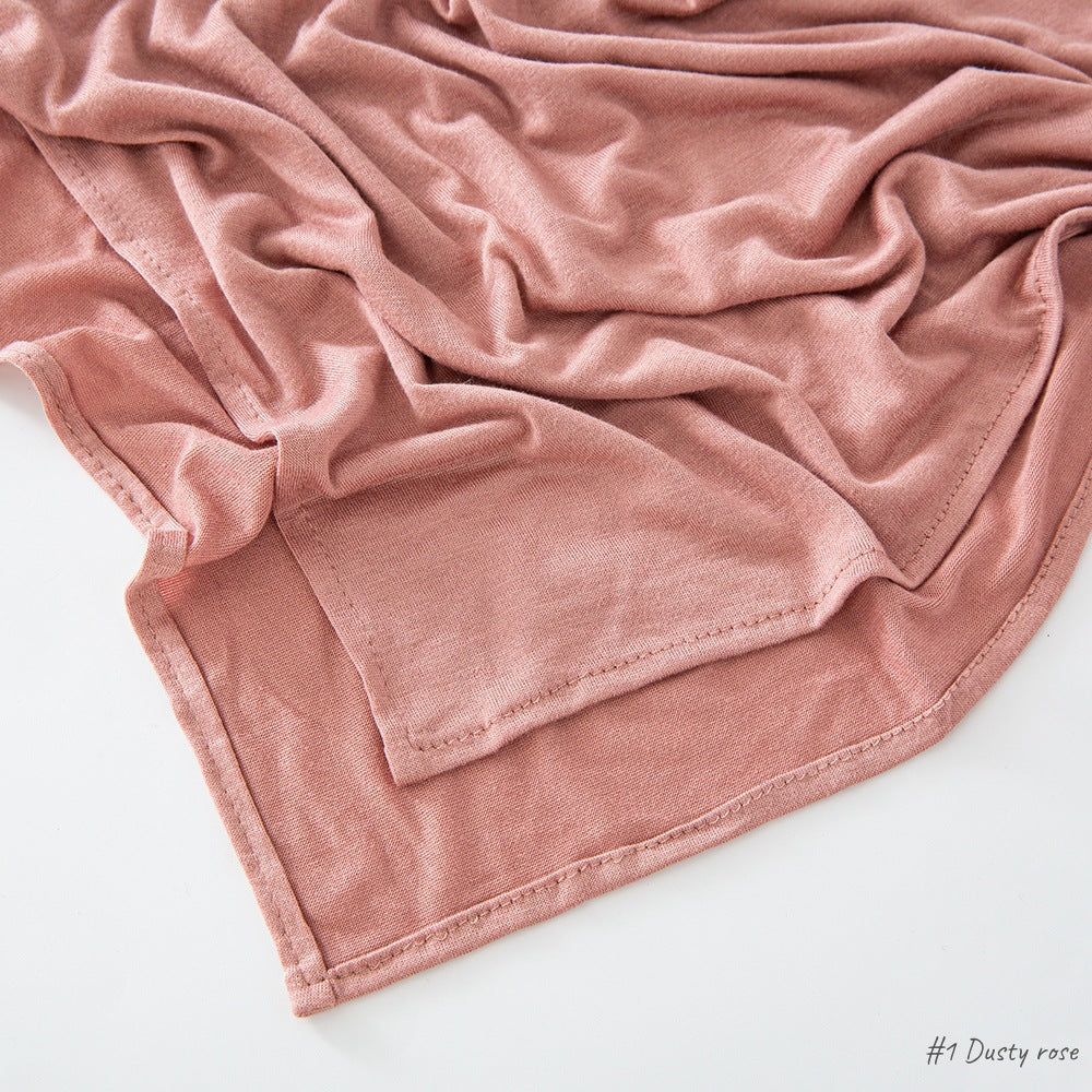 Malaysia Pure Color Modal Curling Mercerized Cotton Scarf