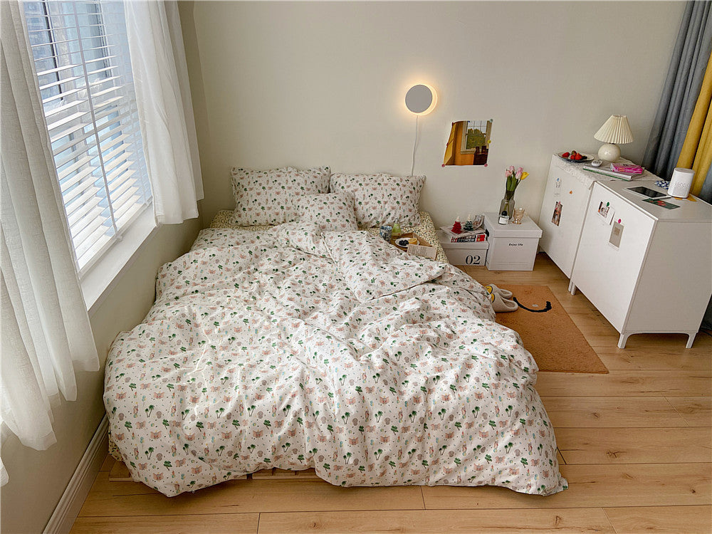 Four Piece Cotton Comfortable Bed Sheet Bedding