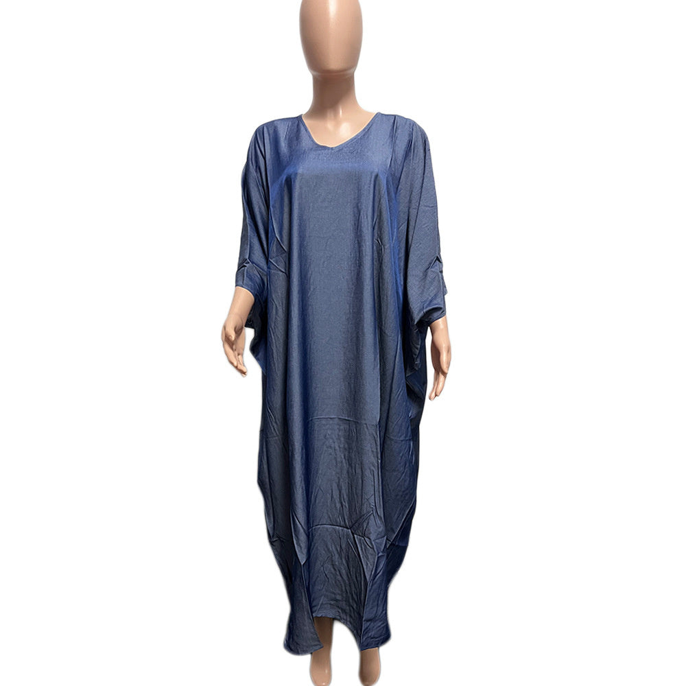 Faux Denim Casual Loose Dress