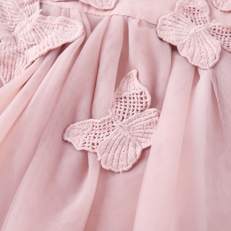 Flying Sleeve Princess Dress Girls Dress Baby Summer Dress