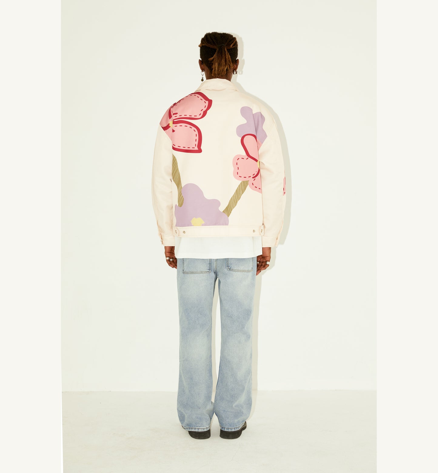 Original Spring Flowers Trend Loose Printed Jacket Coat