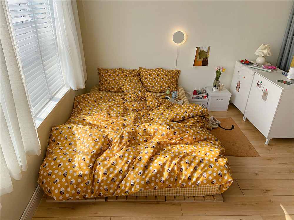 Four Piece Cotton Comfortable Bed Sheet Bedding