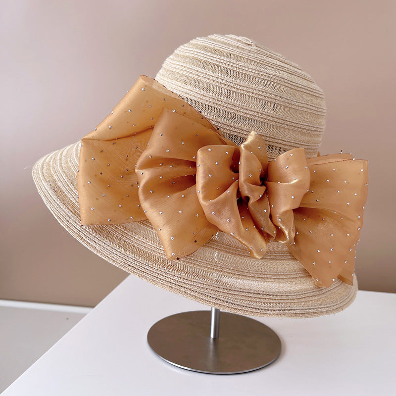 Women's Summer Breathable Sun Protection Light Imitation Linen Straw Hat