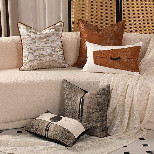 Cotton And Linen New Chinese High-end Pillow Cover
