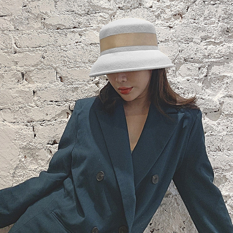 Women's Fashion Vintage Wool Tweed Hat