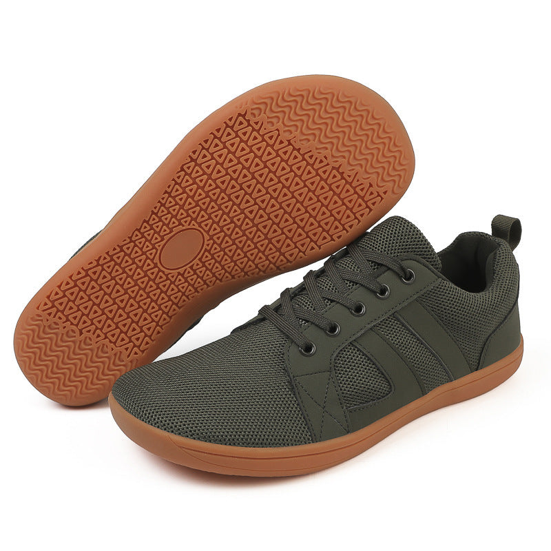 Popular Flat Casual Shoes Men And Women Wide Last Fly-knit Sneakers Couple Fitness Shoes In Stock Wholesale