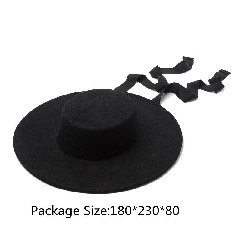 European American And British Elegant And Fashionable Woolen Hepburn Hat