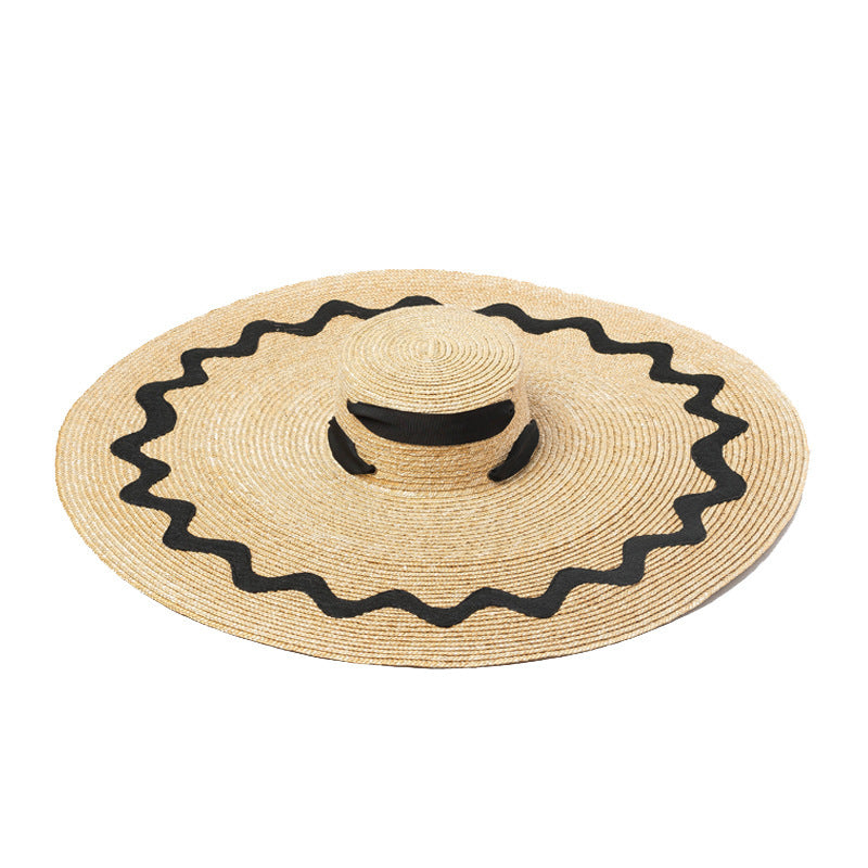 Large Brim Strap With Wavy Patch