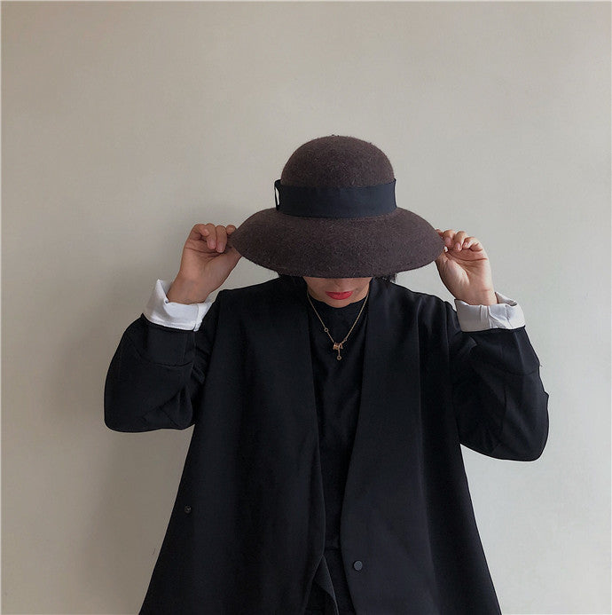 Woolen Bell Top Versatile Basin Hat Fisherman Hat