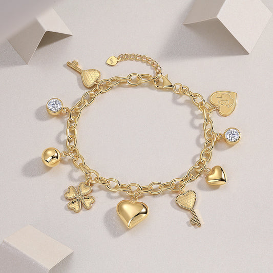 Women's Fashion Back Chain Moissanite Bracelet