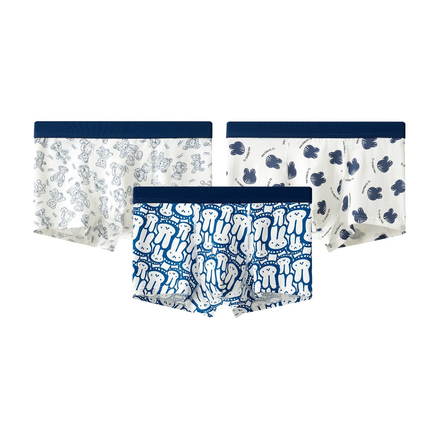 Men's Underwear Pure Cotton Teenagers Boxer Mid Waist