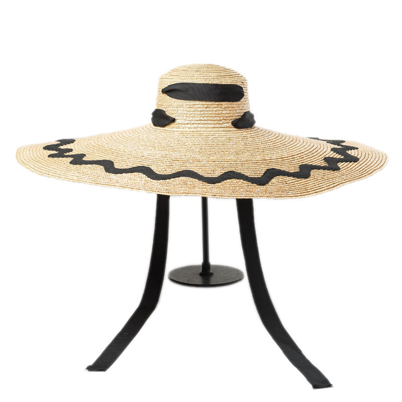 Large Brim Strap With Wavy Patch