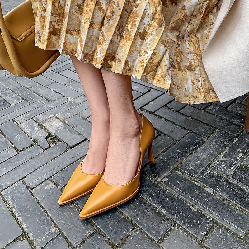 Pointed Toe Women's Shoes Temperament Fashion Women's Shoes High Heels