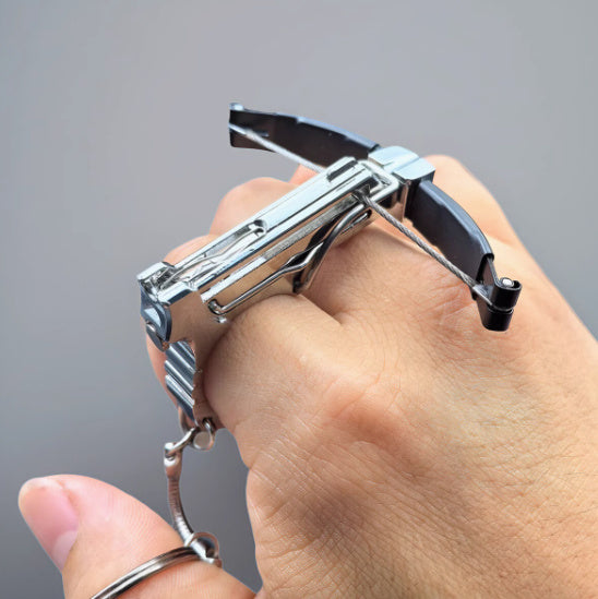 Mini Crossbow Model Keychain Retro