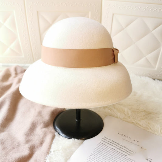 Vintage Hepburn Hat Autumn Winter Wool Top