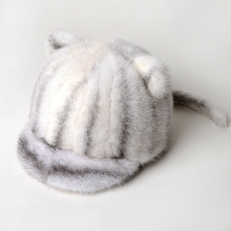 Women's Warm Mink Skin Hat
