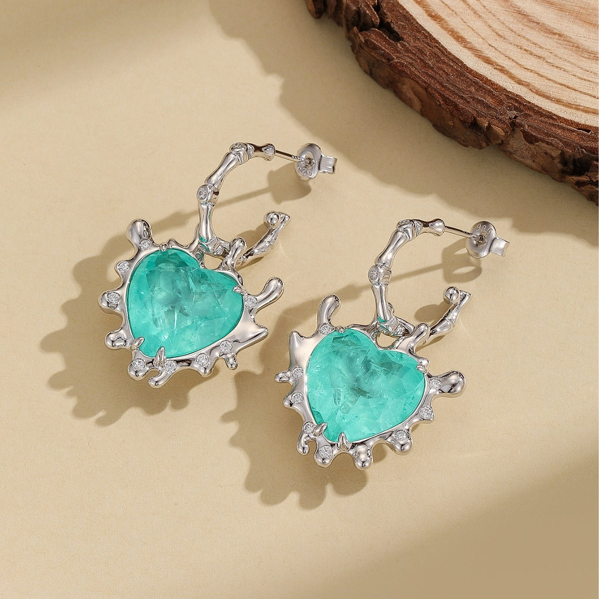 S925 Sterling Silver Love Earrings