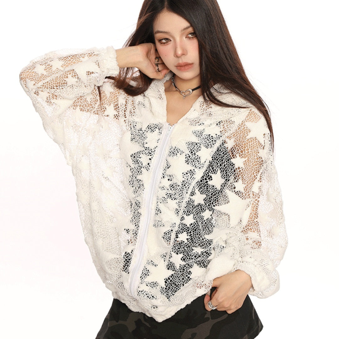 Women's American Retro Simple Loose Hooded Coat