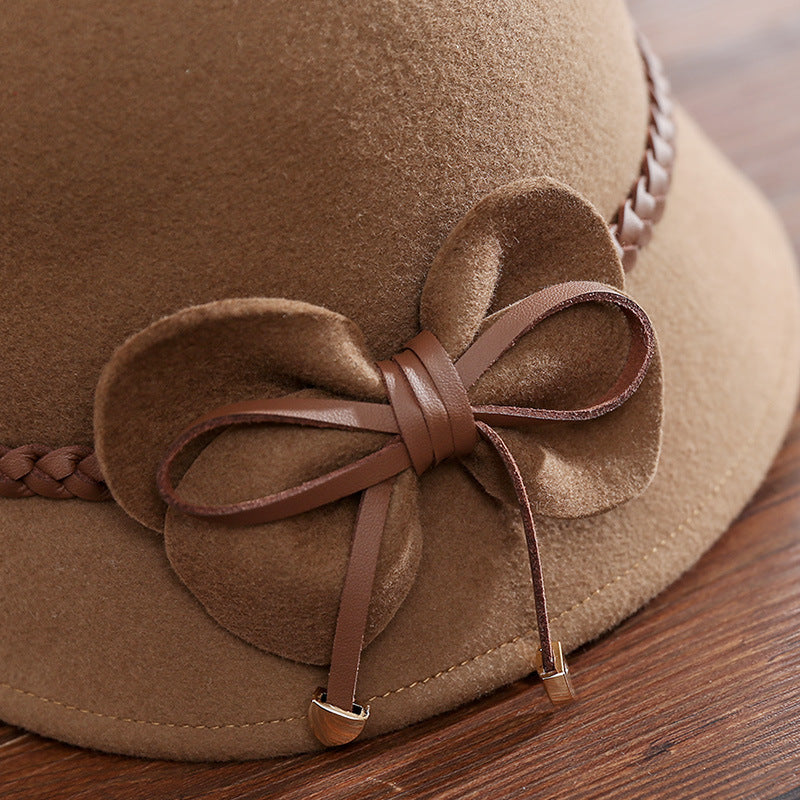 Women's Autumn And Winter Wild Wool Woolen Hat