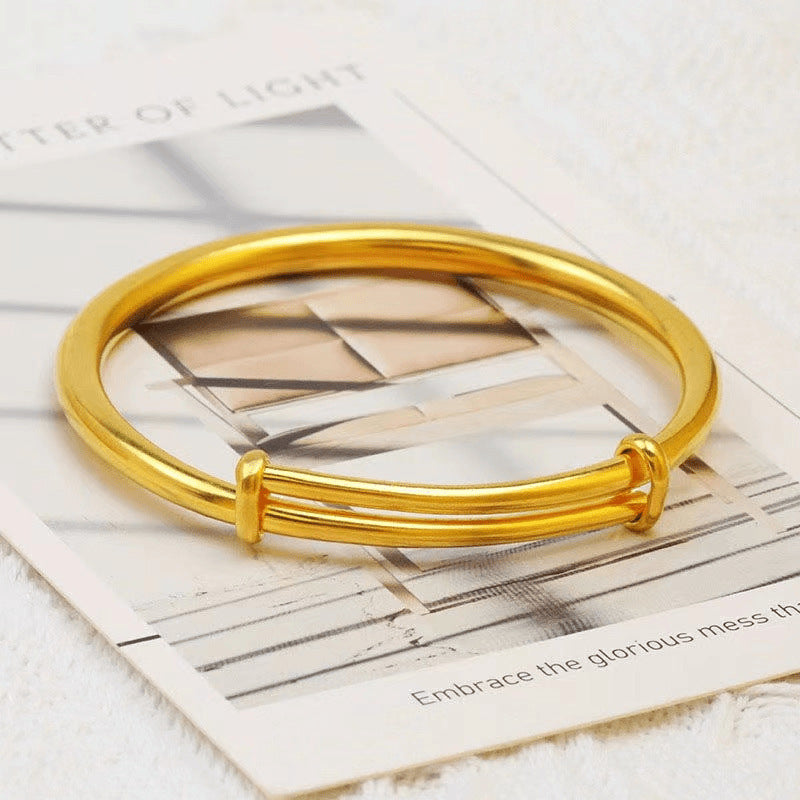 Women's 18K Gold Push-pull Bracelet Adjustable