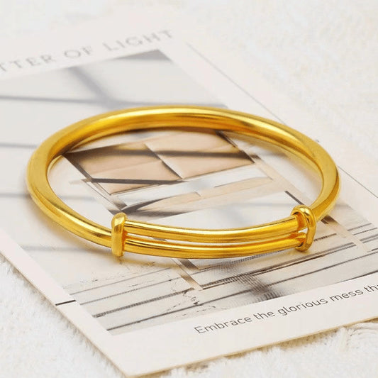 Women's 18K Gold Push-pull Bracelet Adjustable