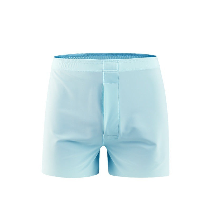Men's Ice Silk Seamless Boxer Cool Quick-drying Beach Pants Underwear