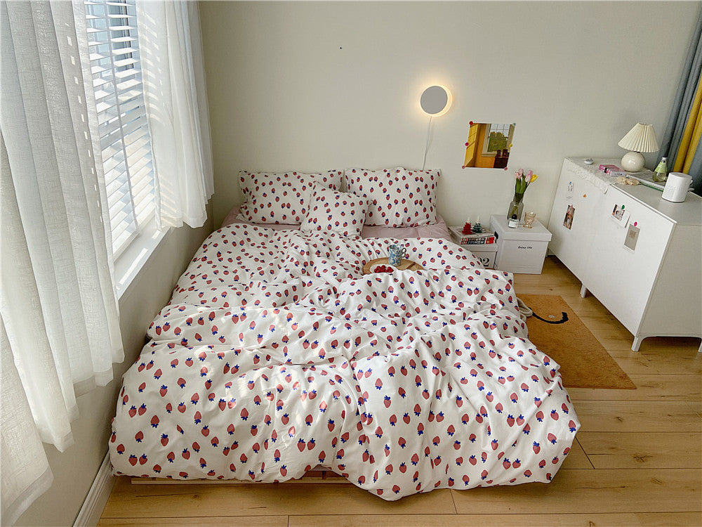 Four Piece Cotton Comfortable Bed Sheet Bedding