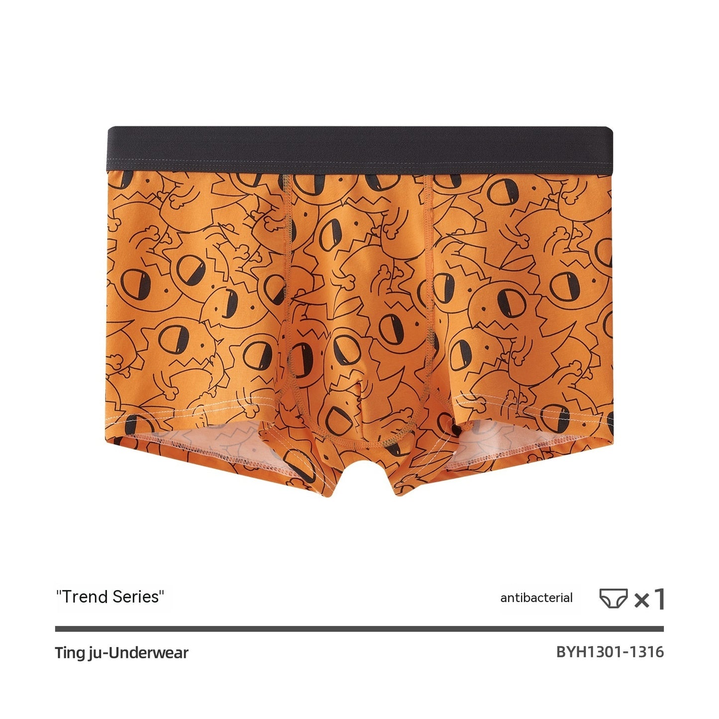 Men's Underwear Pure Cotton Teenagers Boxer Mid Waist