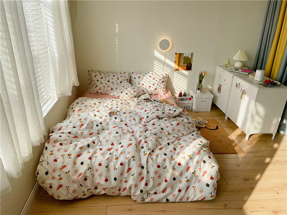 Four Piece Cotton Comfortable Bed Sheet Bedding