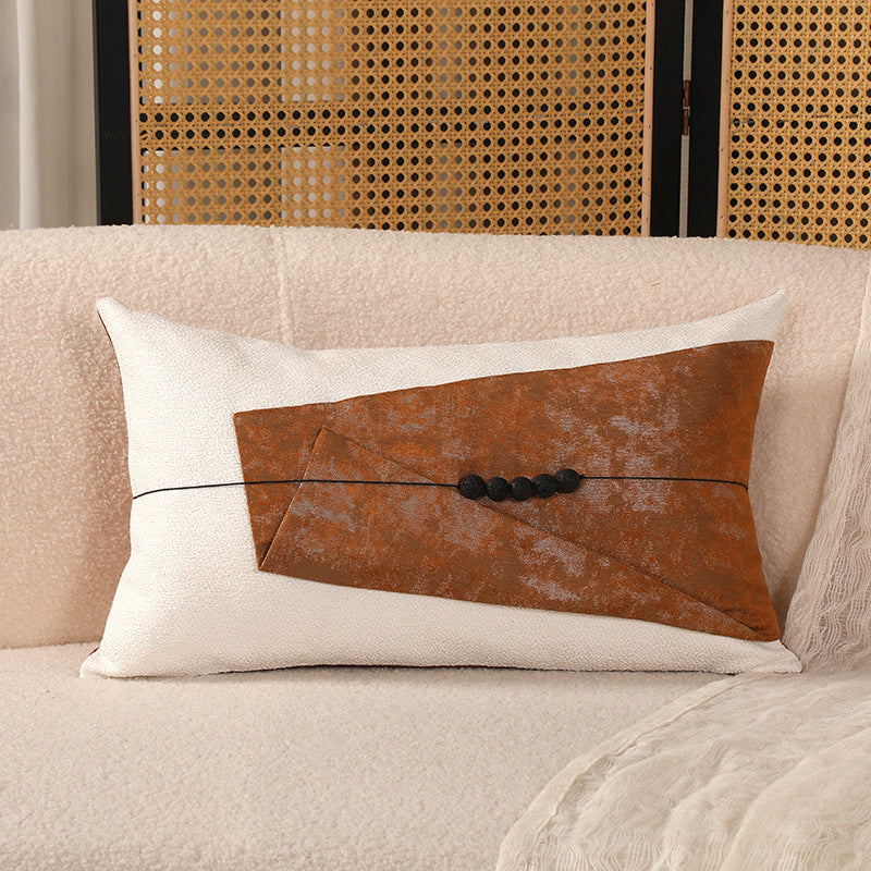 Cotton And Linen New Chinese High-end Pillow Cover